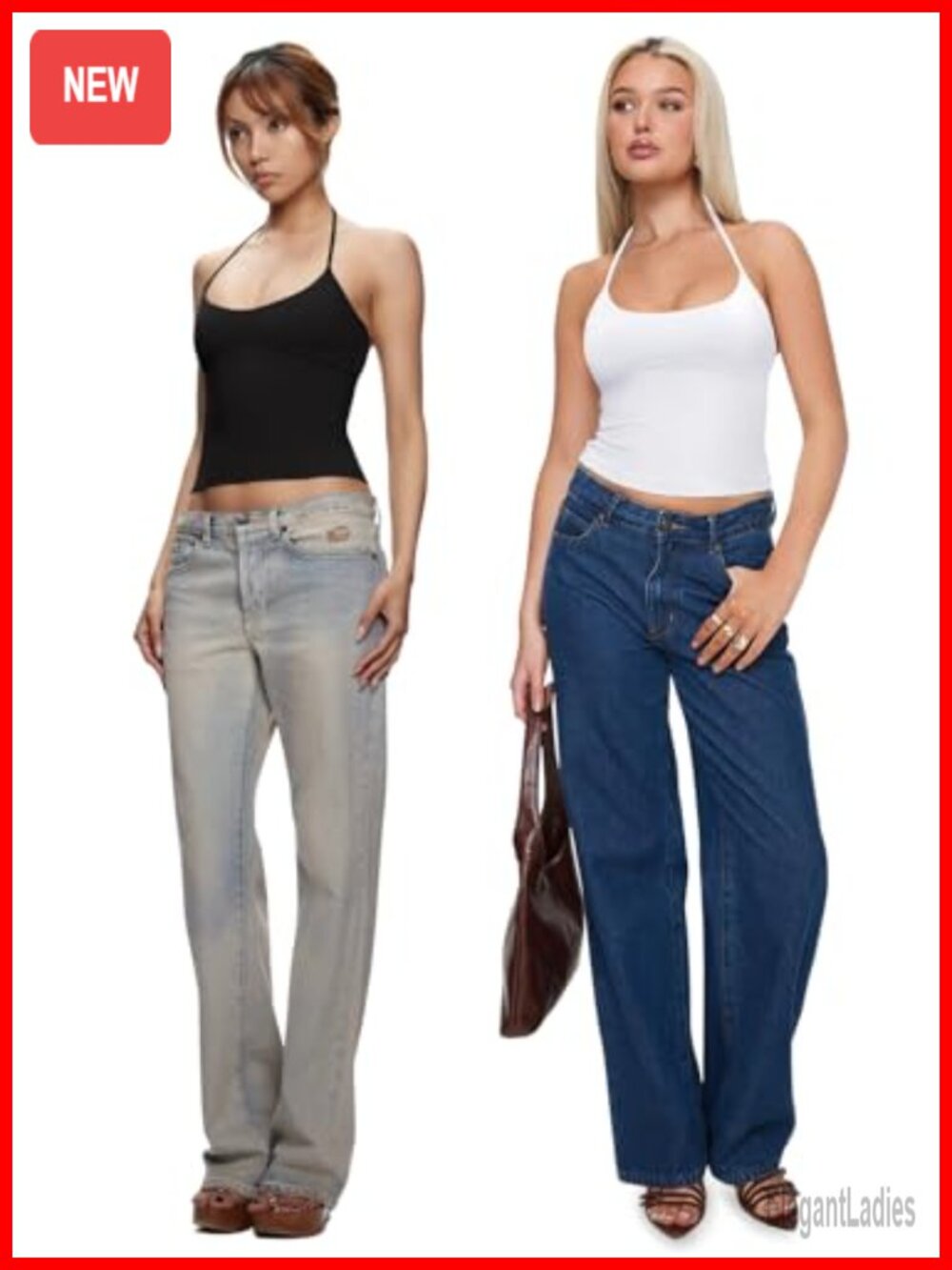 REORIA Women's Halter Backless Double Lined Tank Top Crop Top - Picture 3 of 6